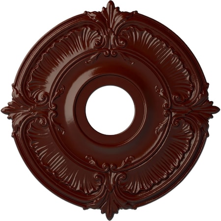 Attica Ceiling Medallion (Fits Canopies up to 5"), 18"OD x 4"ID x 5/8"P, Brushed Mahogany